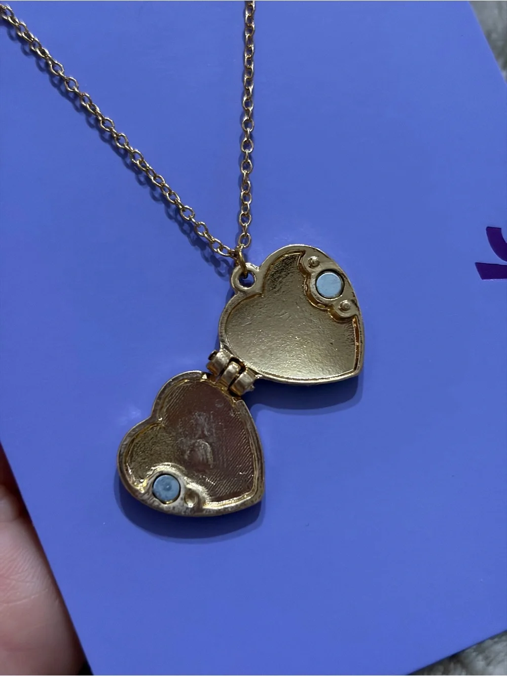 NWT-Claire's Gold Heart Locket Necklace with “Daddy’s Little Girl” engraving